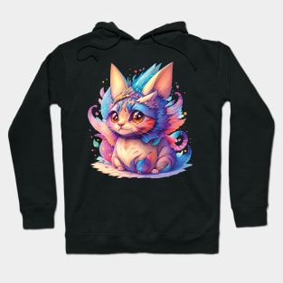 Cute Rainbow Orange Cat Hoodie